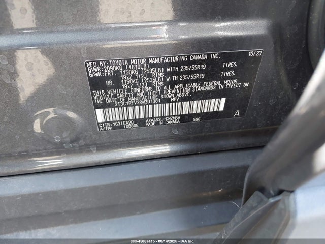 Toyota Rav4 Xle Premium 2024 2T3C1RFV3RW301081 Image 9