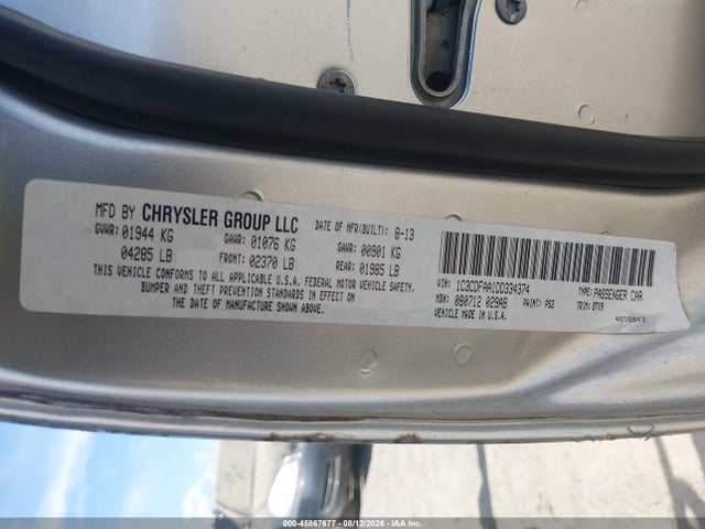 Auction sale of the 2013 Dodge Dart Se, vin: 1C3CDFAA1DD334374, lot number: 45867677