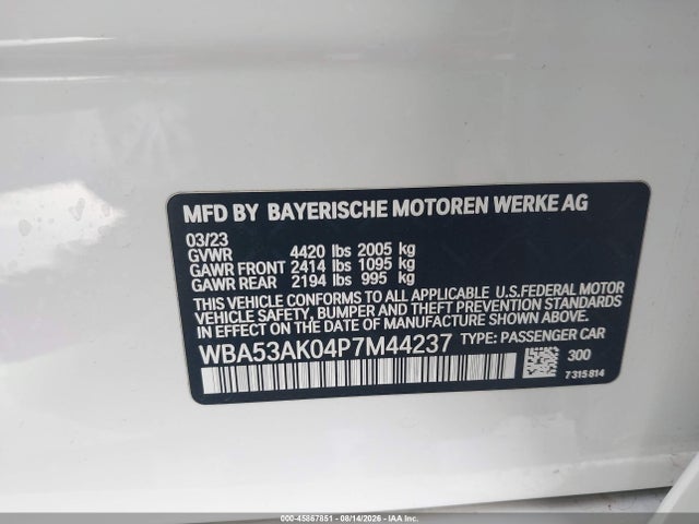 BMW 228 Gran Coupe I Sdrive 2023 WBA53AK04P7M44237 Image 9
