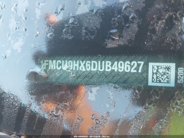 45868054 :رقم المزاد ، 1FMCU9HX6DUB49627 vin ، 2013 Ford Escape Sel مزاد بيع