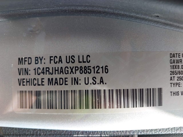 Aukcja sprzedaży 2023 Jeep Grand Cherokee Laredo 4x4, vin: 1C4RJHAGXP8851216, numer aukcji: 45868137