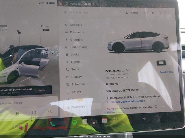 2026 Tesla Model Y All-wheel Drive/long Range Launch Series/premium All-wheel Drive მანქანა იყიდება აუქციონზე, vin: 7SAYGDEE0TF450220, აუქციონის ნომერი: 45868175