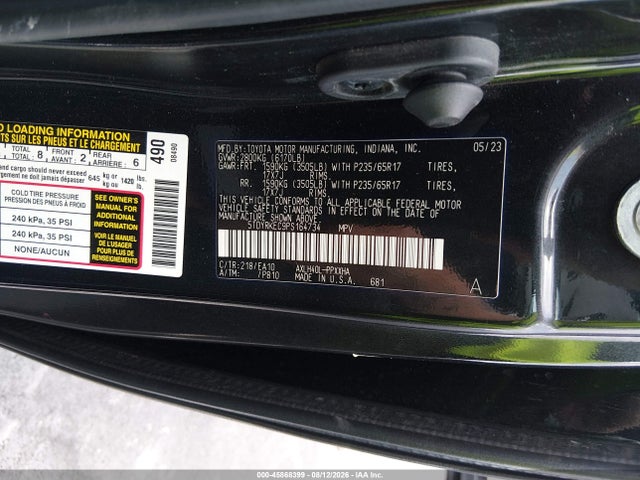 Продаж на аукціоні авто 2023 Toyota Sienna Xle, vin: 5TDYRKEC9PS164734, номер лоту: 45868399
