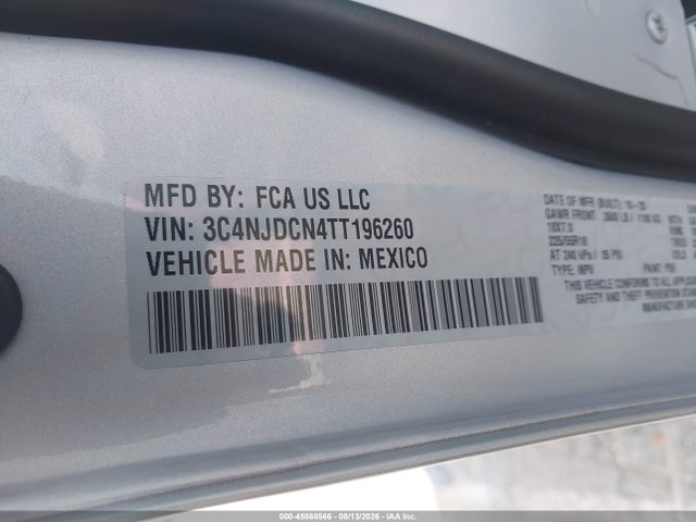 2026 Jeep Compass Limited მანქანა იყიდება აუქციონზე, vin: 3C4NJDCN4TT196260, აუქციონის ნომერი: 45868566