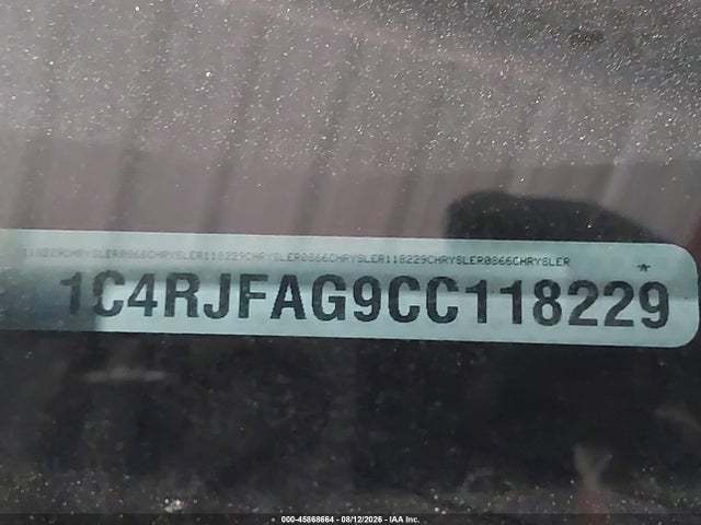 Aukcja sprzedaży 2012 Jeep Grand Cherokee Laredo, vin: 1C4RJFAG9CC118229, numer aukcji: 45868664