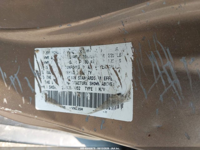45868679 :رقم المزاد ، SHSRD78833U150052 vin ، 2003 Honda Cr-v Ex مزاد بيع