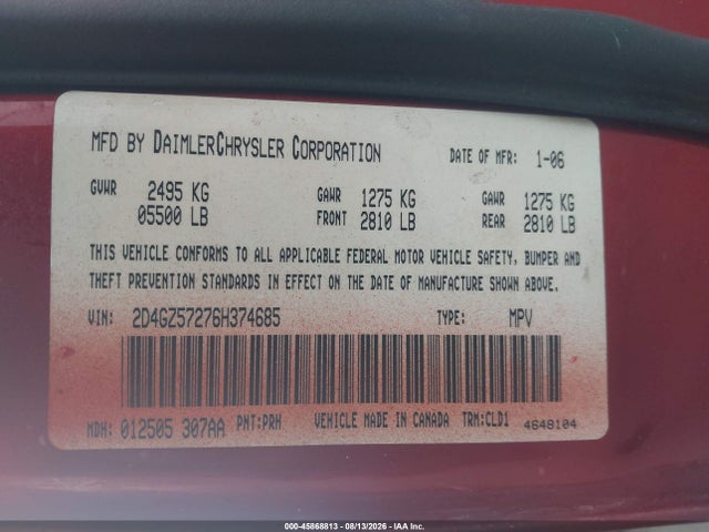 Aukcja sprzedaży 2006 Dodge Magnum Rt, vin: 2D4GZ57276H374685, numer aukcji: 45868813