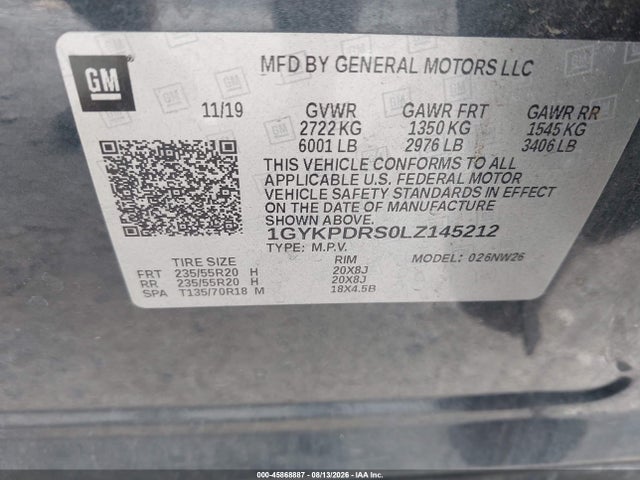 Продажа на аукционе авто 2020 Cadillac Xt6 Awd Premium Luxury, vin: 1GYKPDRS0LZ145212, номер лота: 45868887