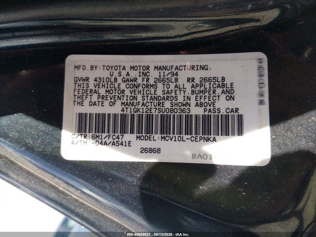 Продажа на аукционе авто 1995 Toyota Camry Le, vin: 4T1GK12E7SU080363, номер лота: 45869021