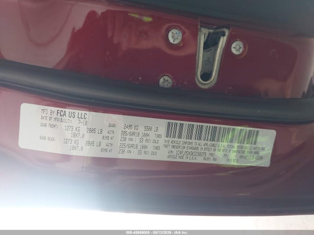 Продаж на аукціоні авто 2019 Jeep Cherokee Limited 4x4, vin: 1C4PJMDX3KD230279, номер лоту: 45869085