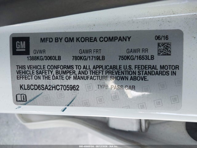 Chevrolet Spark 1lt Cvt 2017 KL8CD6SA2HC705962 Image 9