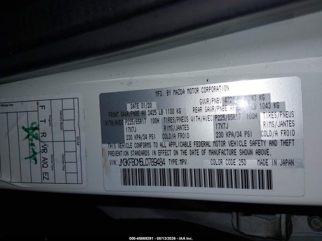 Mazda Cx-5 Touring 2020 JM3KFBCM5L0789484 Image 9