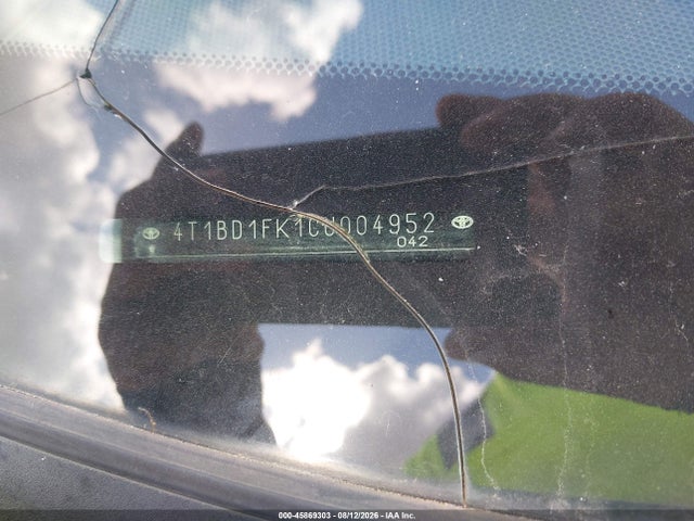 2012 Toyota Camry Hybrid Xle მანქანა იყიდება აუქციონზე, vin: 4T1BD1FK1CU004952, აუქციონის ნომერი: 45869303