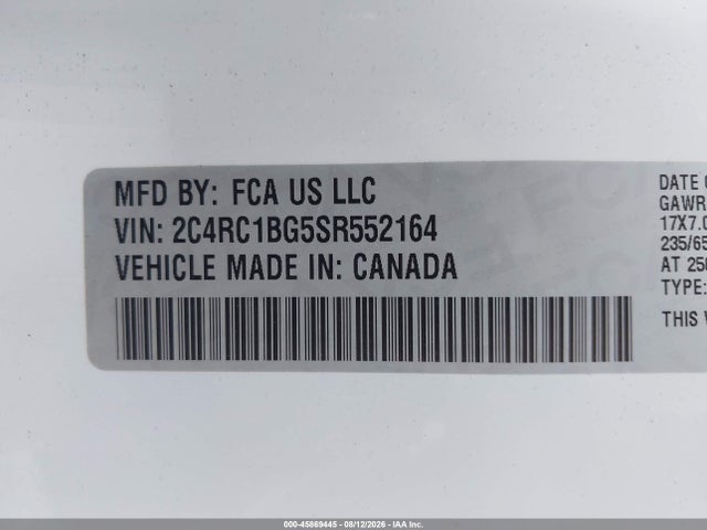 Chrysler Pacifica Select 2025 2C4RC1BG5SR552164 Image 9