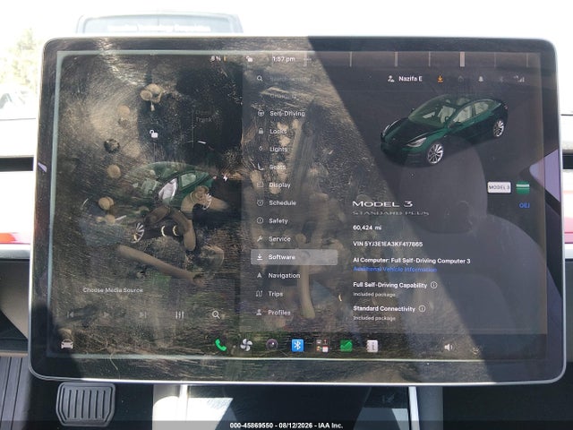 45869550 :رقم المزاد ، 5YJ3E1EA3KF417865 vin ، 2019 Tesla Model 3 Long Range/mid Range/standard Range/standard Range Plus مزاد بيع