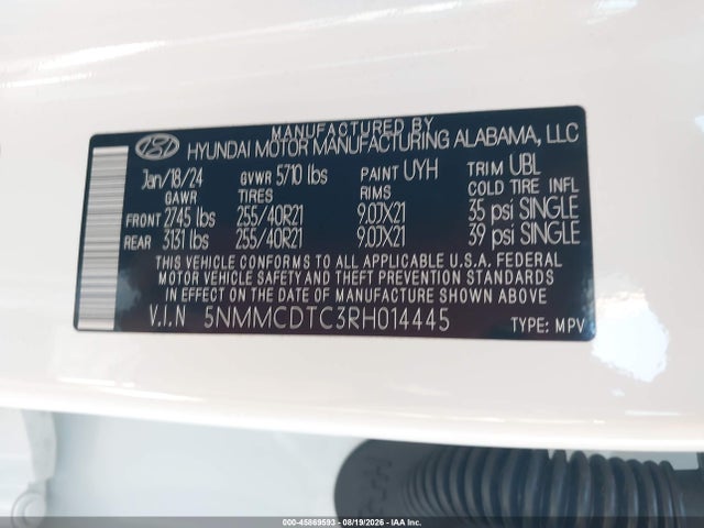 2024 Genesis Gv70 3.5t Awd Sport მანქანა იყიდება აუქციონზე, vin: 5NMMCDTC3RH014445, აუქციონის ნომერი: 45869593