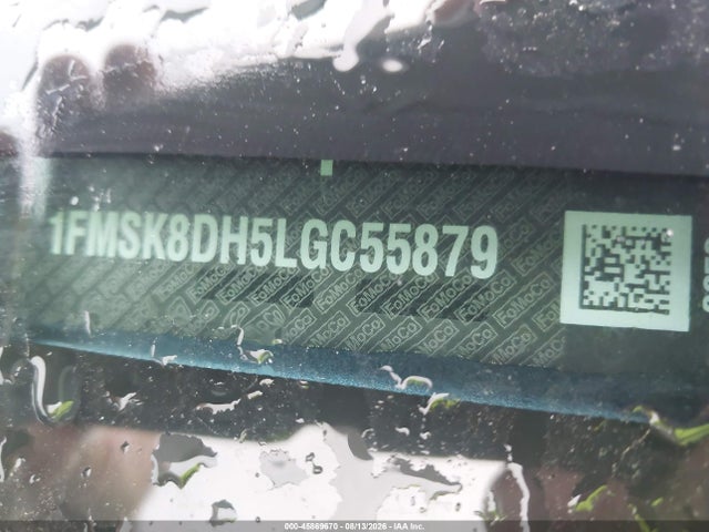 45869670 :رقم المزاد ، 1FMSK8DH5LGC55879 vin ، 2020 Ford Explorer Xlt مزاد بيع
