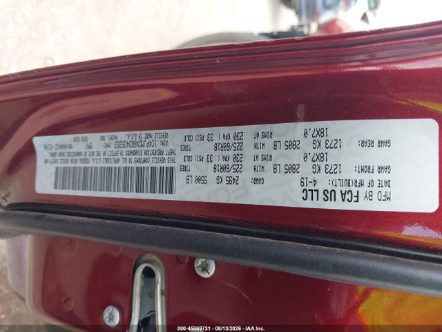 Продаж на аукціоні авто 2019 Jeep Cherokee Limited 4x4, vin: 1C4PJMDX6KD435353, номер лоту: 45869731