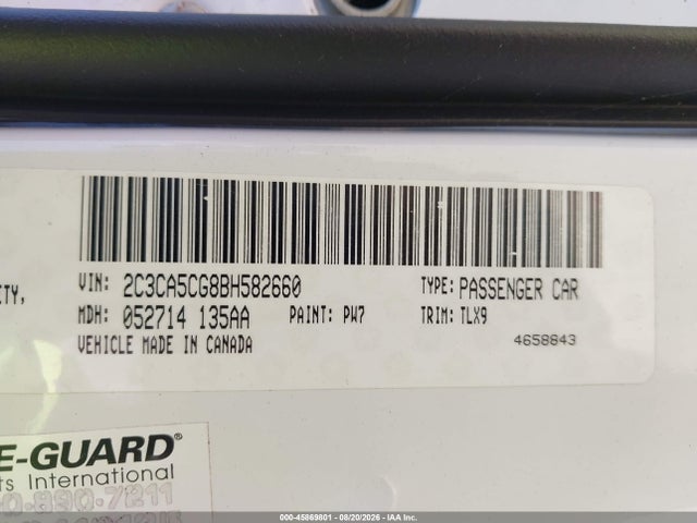 45869801 :رقم المزاد ، 2C3CA5CG8BH582660 vin ، 2011 Chrysler 300 Limited مزاد بيع