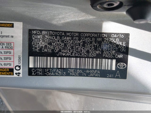 Scion IM 2016 JTNKARJE4GJ521839 Image 9