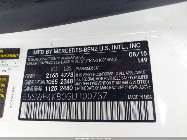 55SWF4KB0GU100737 Mercedes-Benz C 300 Sport 4matic