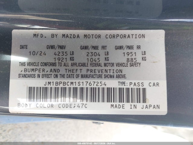 Mazda Mazda3 2.5 S Carbon Edition 2025 JM1BPBCM1S1767254 Image 9