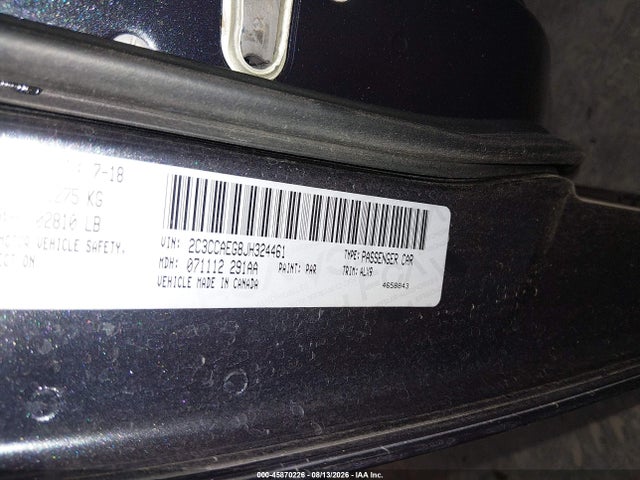 Aukcja sprzedaży 2018 Chrysler 300 Limited, vin: 2C3CCAEG8JH324461, numer aukcji: 45870226
