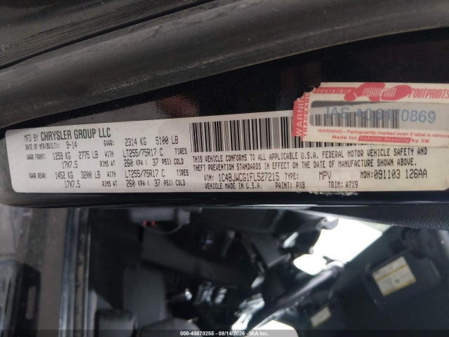 Продаж на аукціоні авто 2015 Jeep Wrangler Rubicon, vin: 1C4BJWCG1FL527215, номер лоту: 45870255