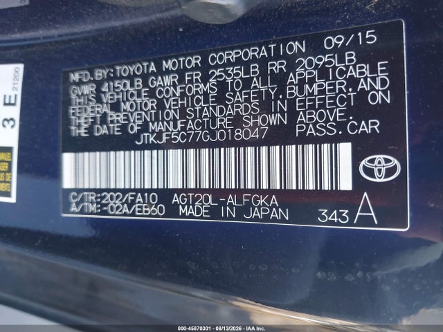 Scion TC 2016 JTKJF5C77GJ018047 Image 9