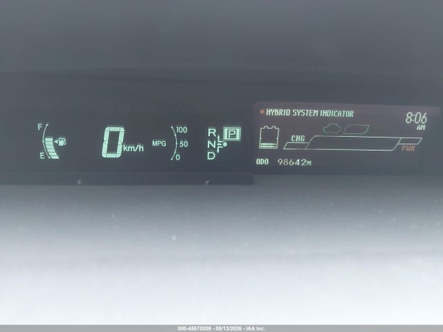 Продажа на аукционе авто 2013 Toyota Prius Three, vin: JTDKN3DU5D5648306, номер лота: 45870309