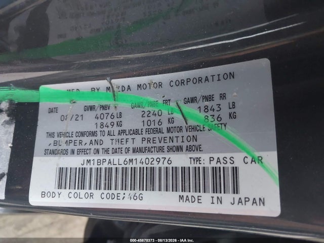 Mazda Mazda3 Preferred 2021 JM1BPALL6M1402976 Image 9