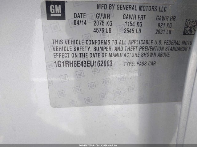 Chevrolet Volt 2014 1G1RH6E43EU162003 Image 9