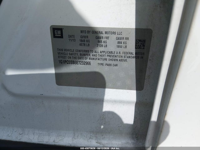 Продаж на аукціоні авто 2014 Chevrolet Cruze 1lt Auto, vin: 1G1PC5SB6E7232966, номер лоту: 45870626