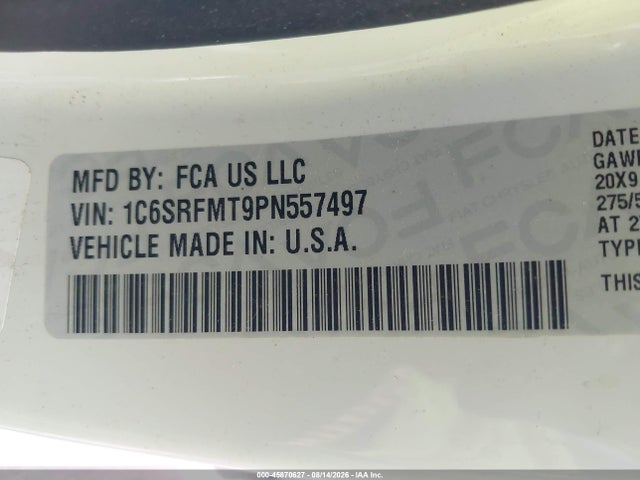 Продаж на аукціоні авто 2023 Ram 1500 Big Horn  4x4 6'4 Box, vin: 1C6SRFMT9PN557497, номер лоту: 45870627