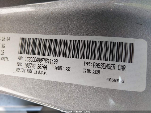 Chrysler 200 Limited 2015 1C3CCCAB0FN611409 Image 9