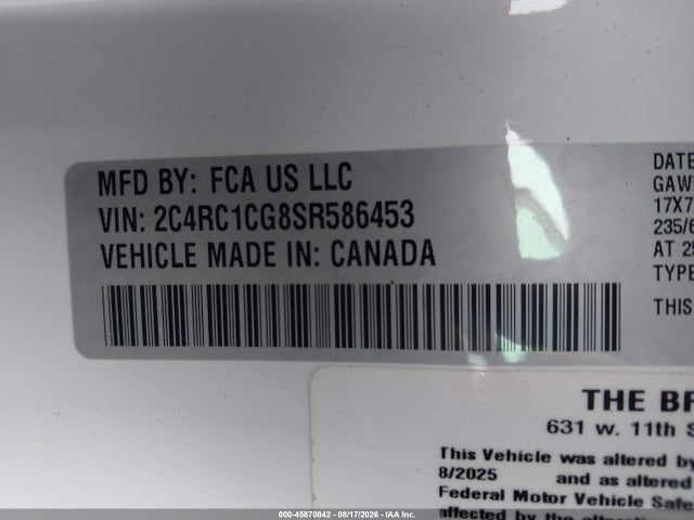 Chrysler Voyager Lx 2025 2C4RC1CG8SR586453 Image 9