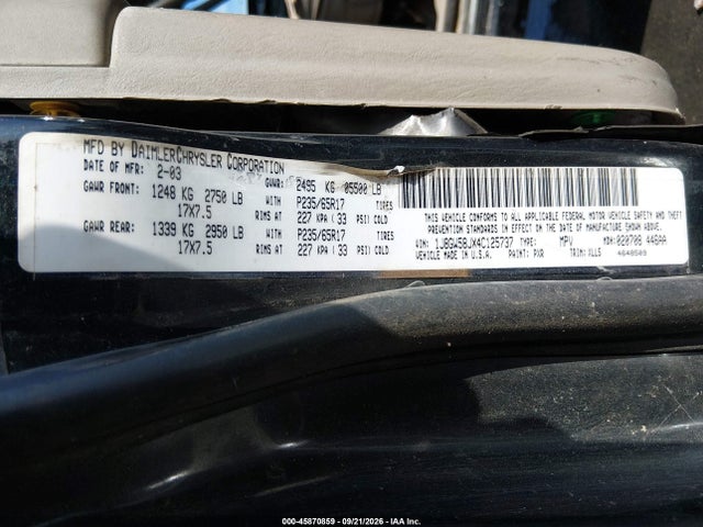 Продаж на аукціоні авто 2004 Jeep Grand Cherokee Limited, vin: 1J8GW58JX4C125737, номер лоту: 45870859