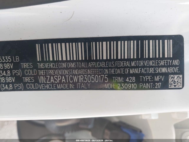 Продажа на аукционе авто 2024 Alfa Romeo Tonale Ti Eawd, vin: ZASPATCW1R3050175, номер лота: 45870928