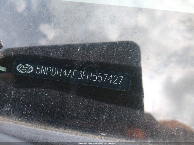 2015 Hyundai Elantra Limited მანქანა იყიდება აუქციონზე, vin: 5NPDH4AE3FH557427, აუქციონის ნომერი: 45871048