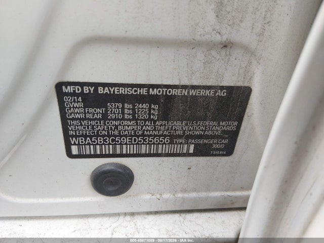 Aukcja sprzedaży 2014 Bmw 535i Xdrive, vin: WBA5B3C59ED535656, numer aukcji: 45871089