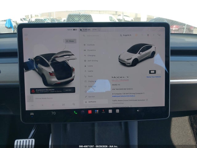 Продаж на аукціоні авто 2022 Tesla Model Y Performance Dual Motor All-wheel Drive, vin: 7SAYGDEF4NF309033, номер лоту: 45871257
