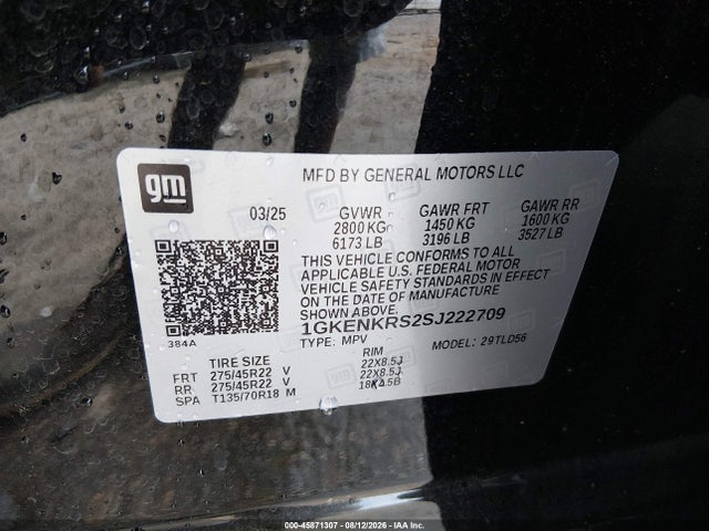 1GKENKRS2SJ222709 GMC Acadia Fwd Elevation