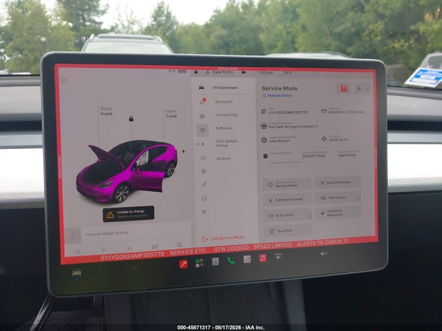Aukcja sprzedaży 2021 Tesla Model Y Long Range Dual Motor All-wheel Drive, vin: 5YJYGDEE4MF305776, numer aukcji: 45871317