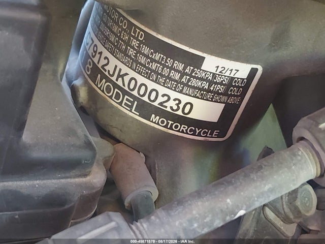 2018 Honda Gl1800 B მანქანა იყიდება აუქციონზე, vin: JH2SC7912JK000230, აუქციონის ნომერი: 45871570
