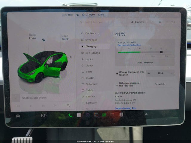 Auction sale of the 2023 Tesla Model Y Performance Dual Motor All-wheel Drive, vin: 7SAYGDEF6PF969867, lot number: 45871595
