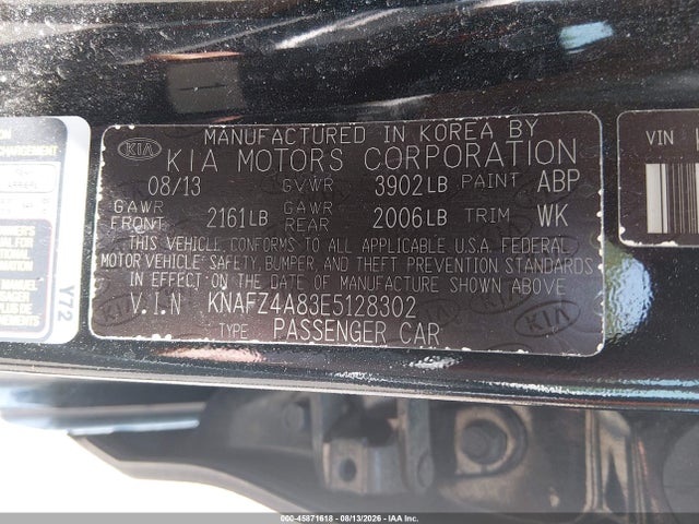 Продажа на аукционе авто 2014 Kia Forte Ex, vin: KNAFZ4A83E5128302, номер лота: 45871618