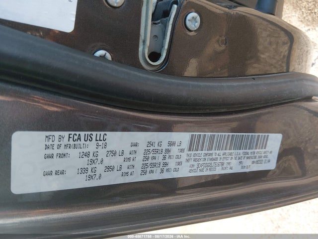 45871758 :رقم المزاد ، 3C4PDDGG9JT516780 vin ، 2018 Dodge Journey Crossroad Awd مزاد بيع
