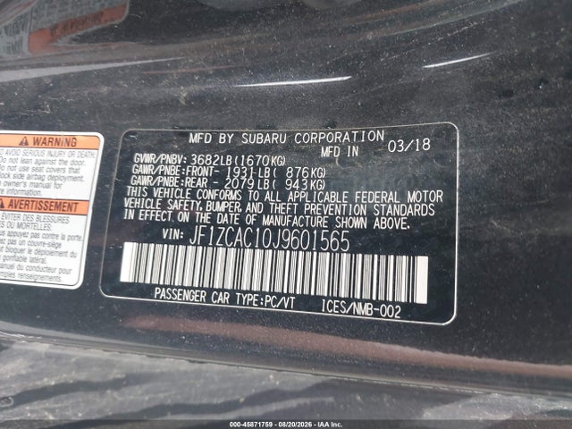 Subaru Brz Limited 2018 JF1ZCAC10J9601565 Image 9