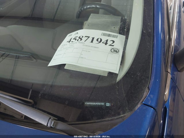Aukcja sprzedaży 2018 Ford Fusion Hybrid S, vin: 3FA6P0UU0JR282103, numer aukcji: 45871942