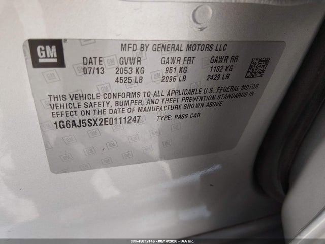 Cadillac Ats Performance 2014 1G6AJ5SX2E0111247 Image 9